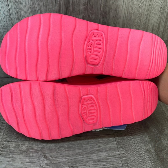 Hey Dude Delray Slide Mono Women 11 Electric Pink NEW Platform Sandals 41761-6QQ - Picture 7 of 8